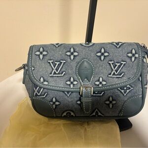 Louis Vuitton Blue Denim Monogram Crossbody Bag